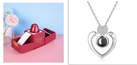 Coffret à bijoux en forme de rose