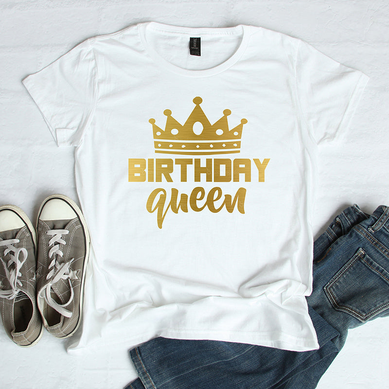 T-shirt à manches courte - reine d’anniversaire