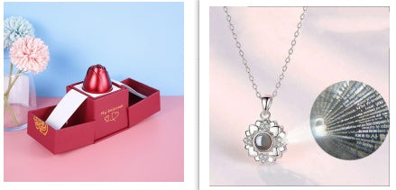 Coffret à bijoux en forme de rose