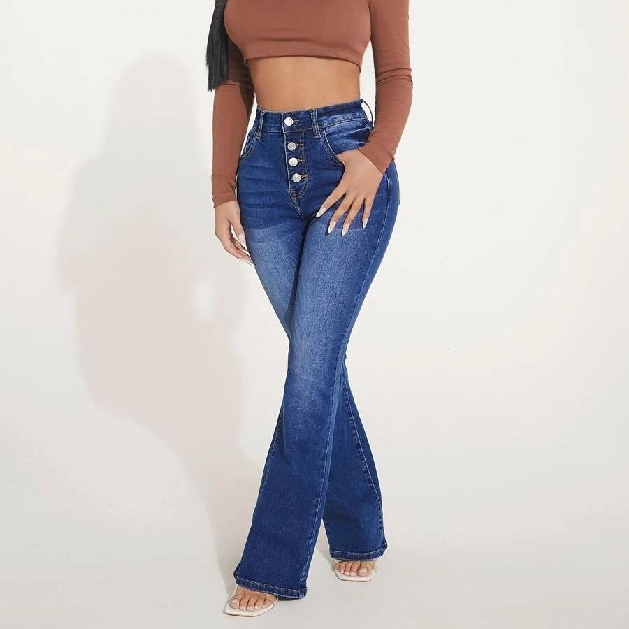 Jean skinny taille haute extensible