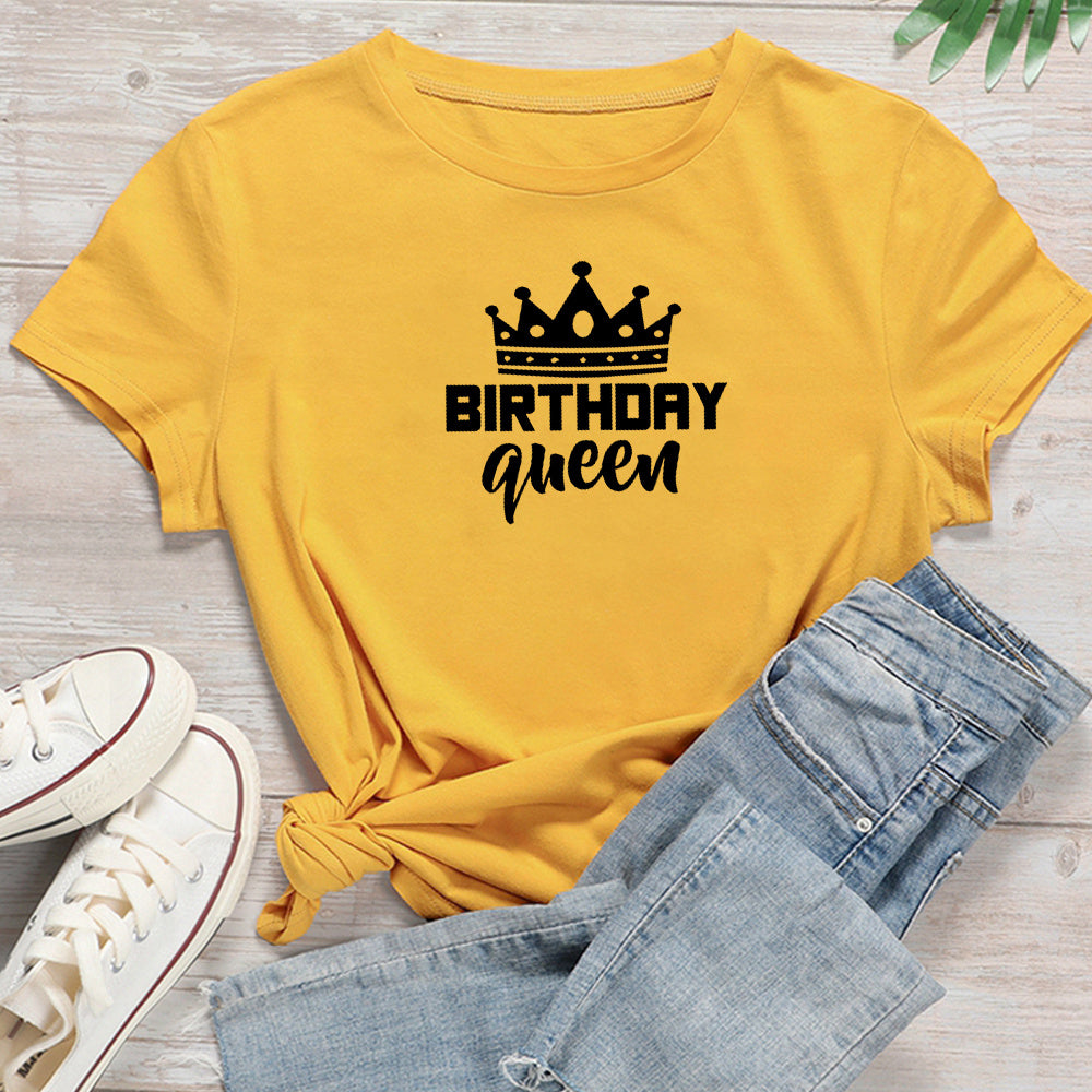 T-shirt à manches courte - reine d’anniversaire