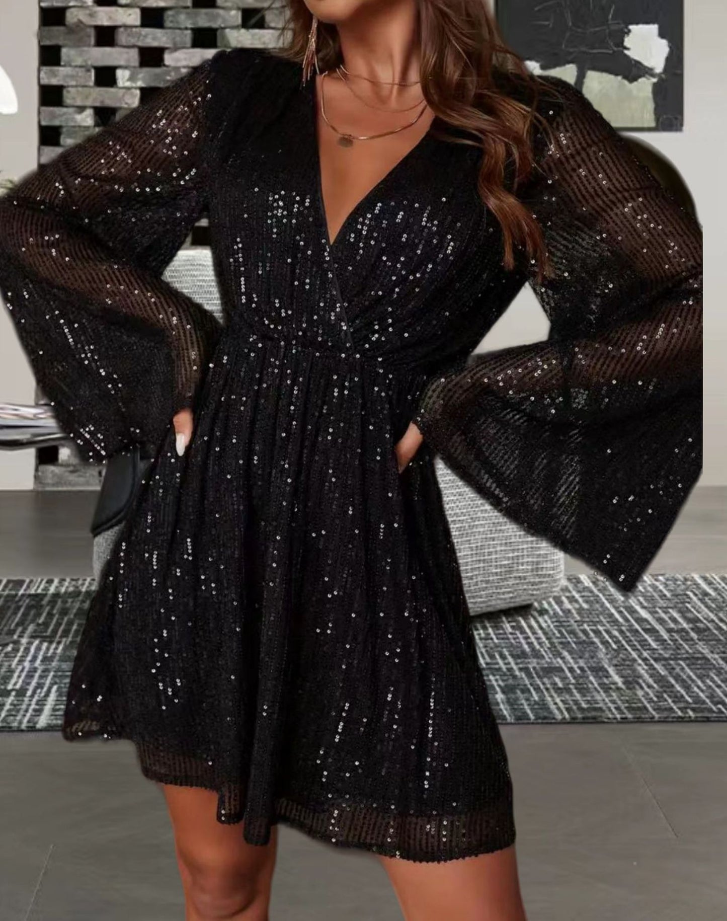 Robe de soirée à paillettes