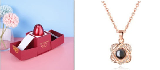 Coffret à bijoux en forme de rose