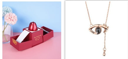 Coffret à bijoux en forme de rose