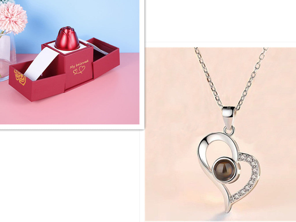 Coffret à bijoux en forme de rose