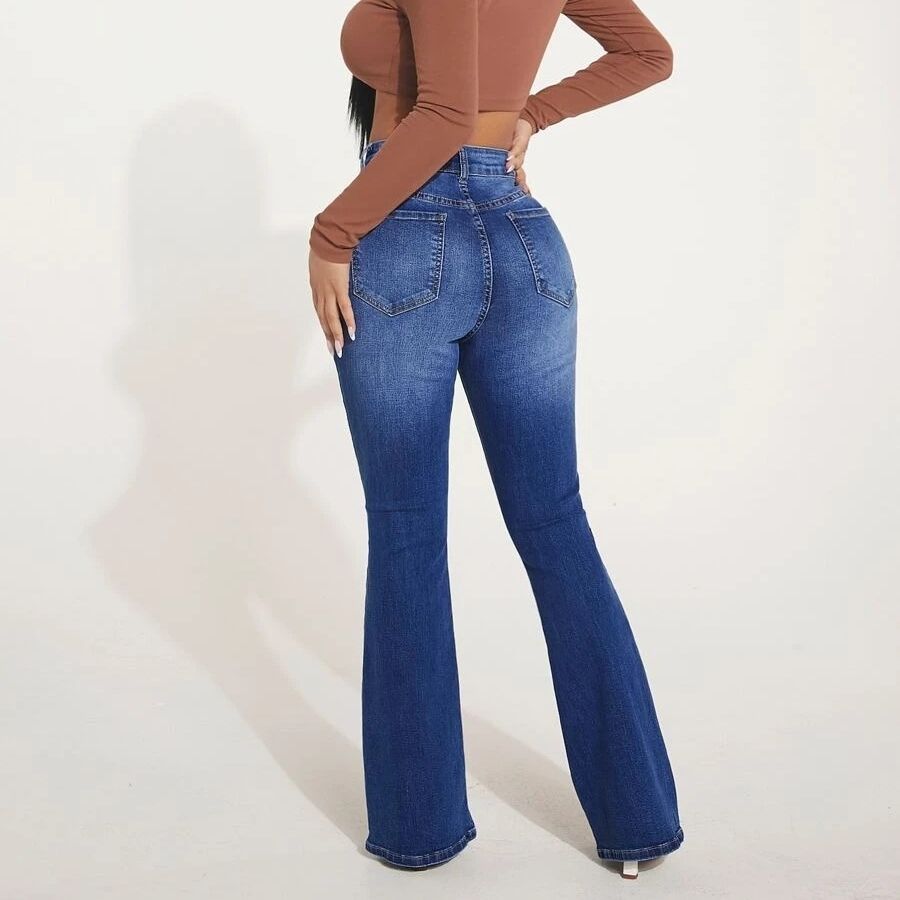 Jean skinny taille haute extensible